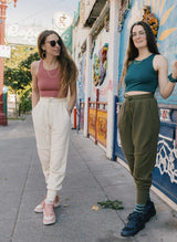 Racer Back Vinyasa Top - Reversible Crop top with high neckline