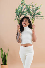 Raya Leggings - Organic rib lycra leggings - solid thick stretchy organic cotton leggings in earthy colors