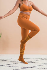 Raya Leggings - Organic rib lycra leggings - solid thick stretchy organic cotton leggings in earthy colors