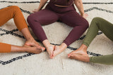 Raya Leggings - Organic rib lycra leggings - solid thick stretchy organic cotton leggings in earthy colors