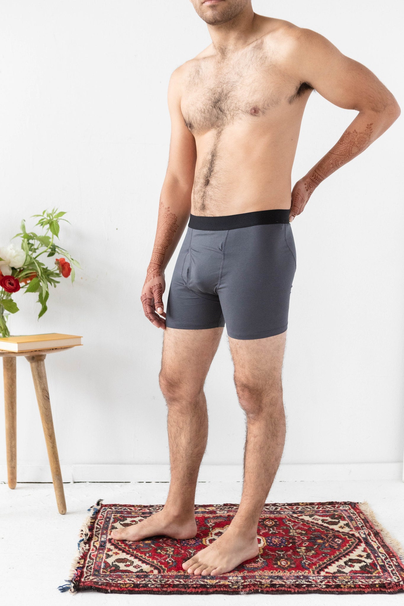 Organic Cotton Boxer Briefs - Single pair of men’s underwear - Natural fiber underwear