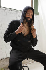 Snap Hoodie - Hooded Sweatshirt with Magnet Snaps and Zipper Pocket made from Organic Cotton