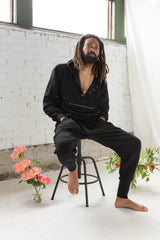 Snap Hoodie - Hooded Sweatshirt with Magnet Snaps and Zipper Pocket made from Organic Cotton