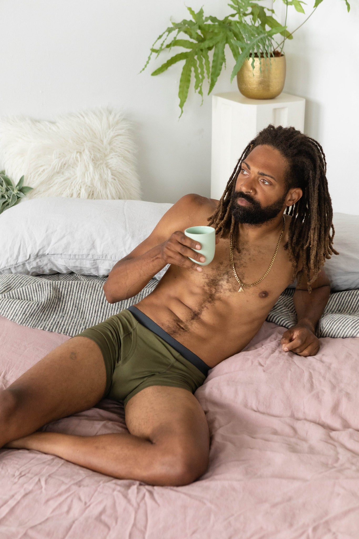 Organic Cotton Boxer Briefs - Single pair of men’s underwear - Natural fiber underwear