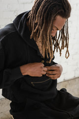 Snap Hoodie - Hooded Sweatshirt with Magnet Snaps and Zipper Pocket made from Organic Cotton
