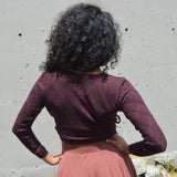 Diamonte Sweater Wrap - organic cotton wrap sweater with diamond lace knit - tie sweater