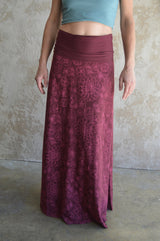 Las Flores Freedom Skirt / Dress - organic cotton printed convertible skirt and dress - floral screen print