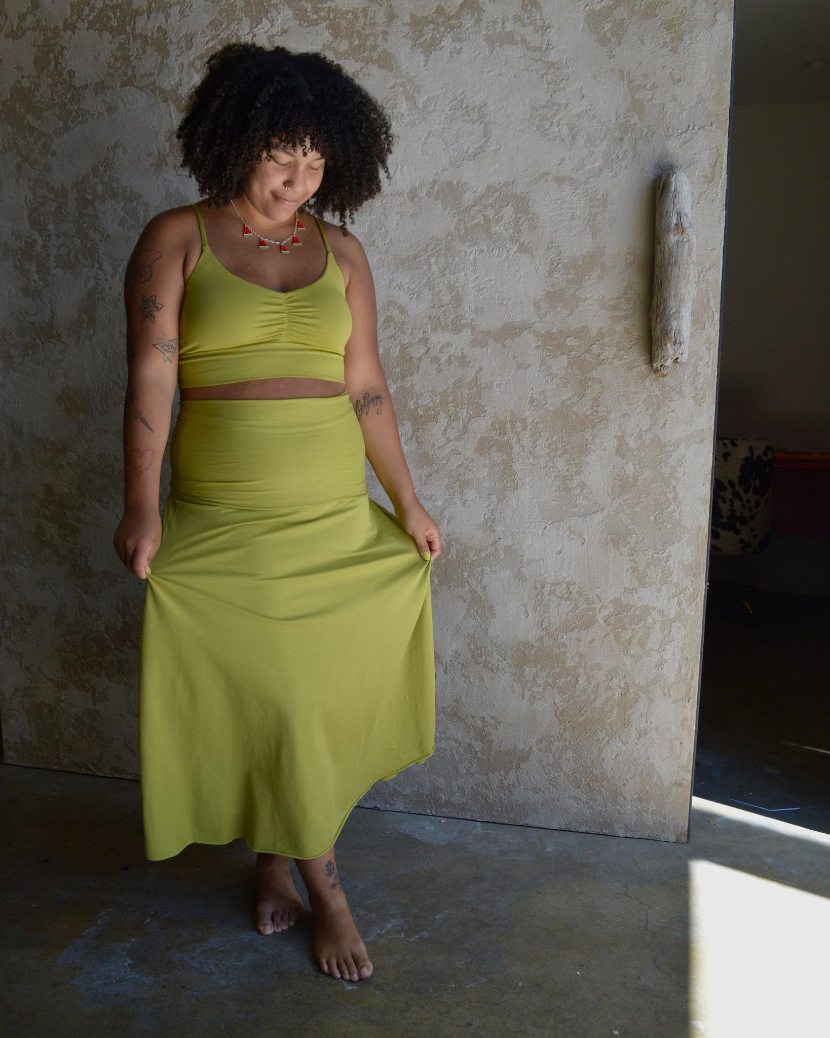 Freedom skirt - organic cotton maxi skirt - convertible maxi skirt/dress - roll over waist skirt or dress combo
