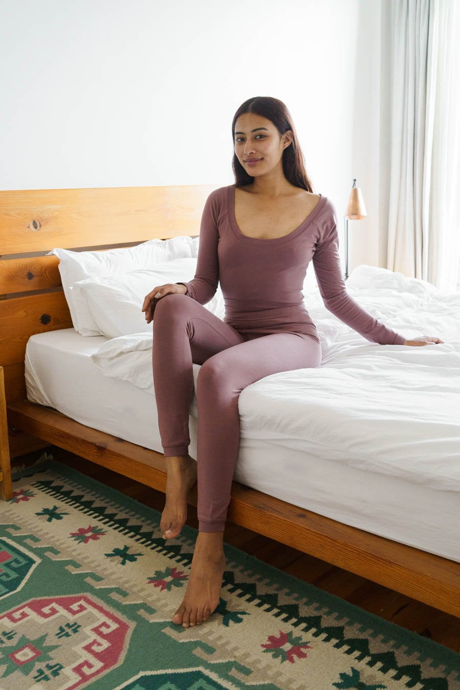 Sundara Leggings - organic cotton high waisted ankle length leggings - yoga leggings - natural fiber leggings