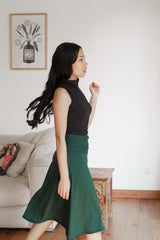 Bell Skirt- convertible skirt/dress - roll over waist skirt - organic cotton skirt