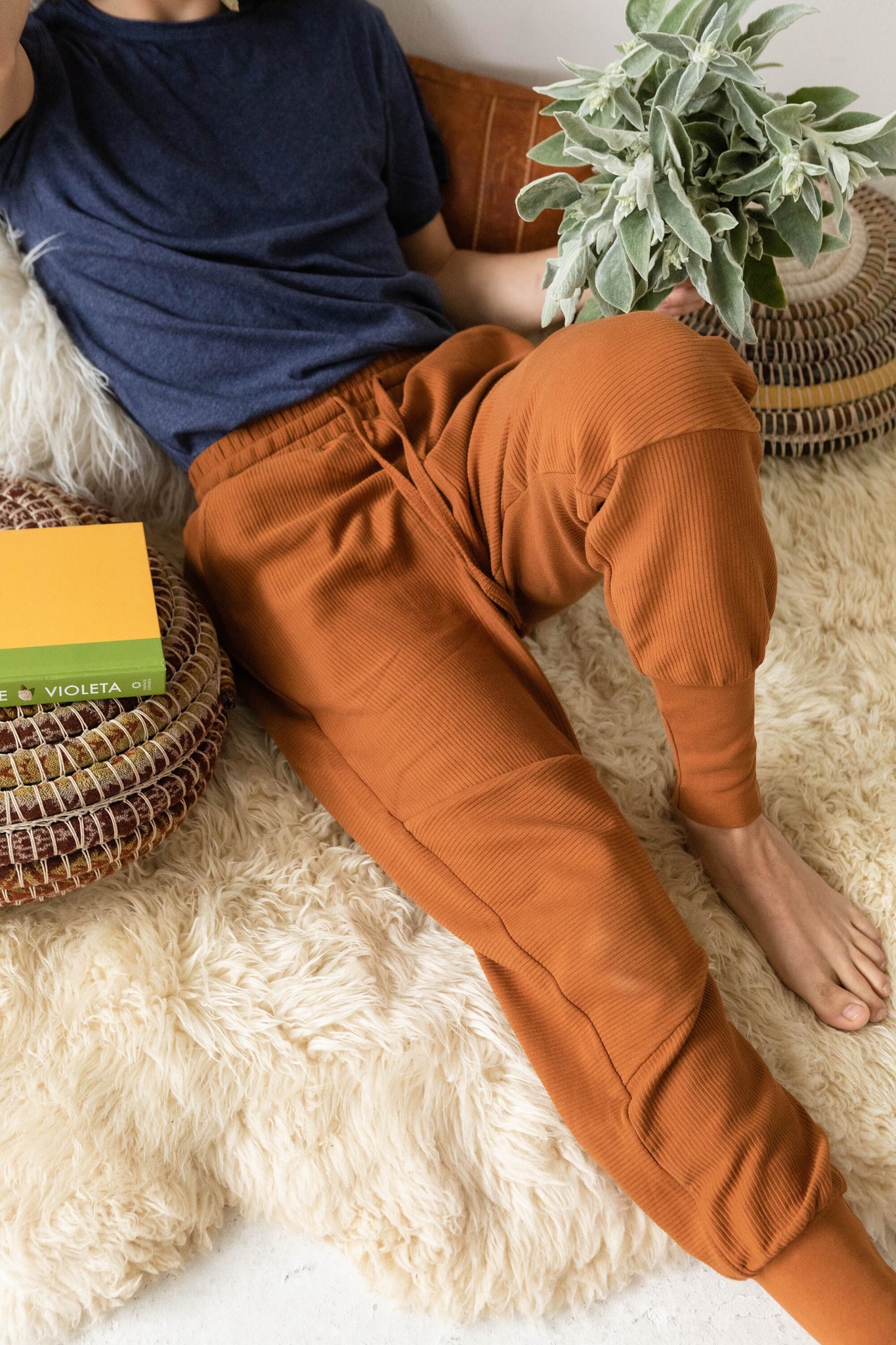 Corduroy Komodo Joggers - Organic Cotton Knit Corduroy Joggers with deep pockets and drawstring waist