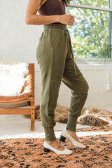 Corduroy Komodo Joggers - Organic Cotton Knit Corduroy Joggers with deep pockets and drawstring waist