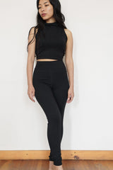 Sundara Leggings - organic cotton high waisted ankle length leggings - yoga leggings - natural fiber leggings