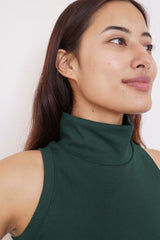 Raya Top - Sleeveless Turtleneck Crop Top - Organic cotton cozy crop top
