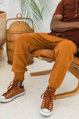 Corduroy Komodo Joggers - Organic Cotton Knit Corduroy Joggers with deep pockets and drawstring waist