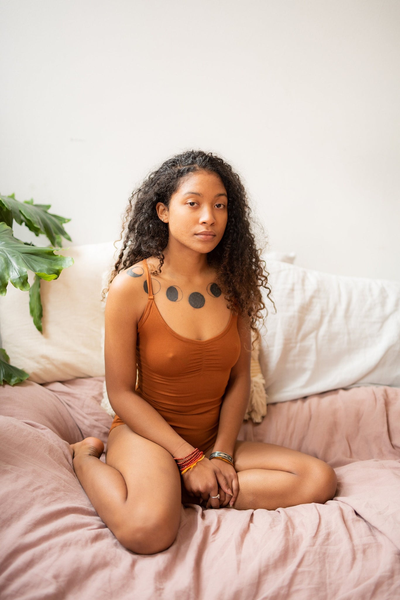 Organic Cotton Bodysuit - sleeveless strappy bodysuit - leotard