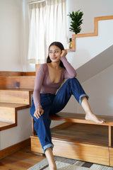 Stonewashed Jeans Número Uno - organic cotton indigo dyed chemical free denim - high waisted comfortable fit