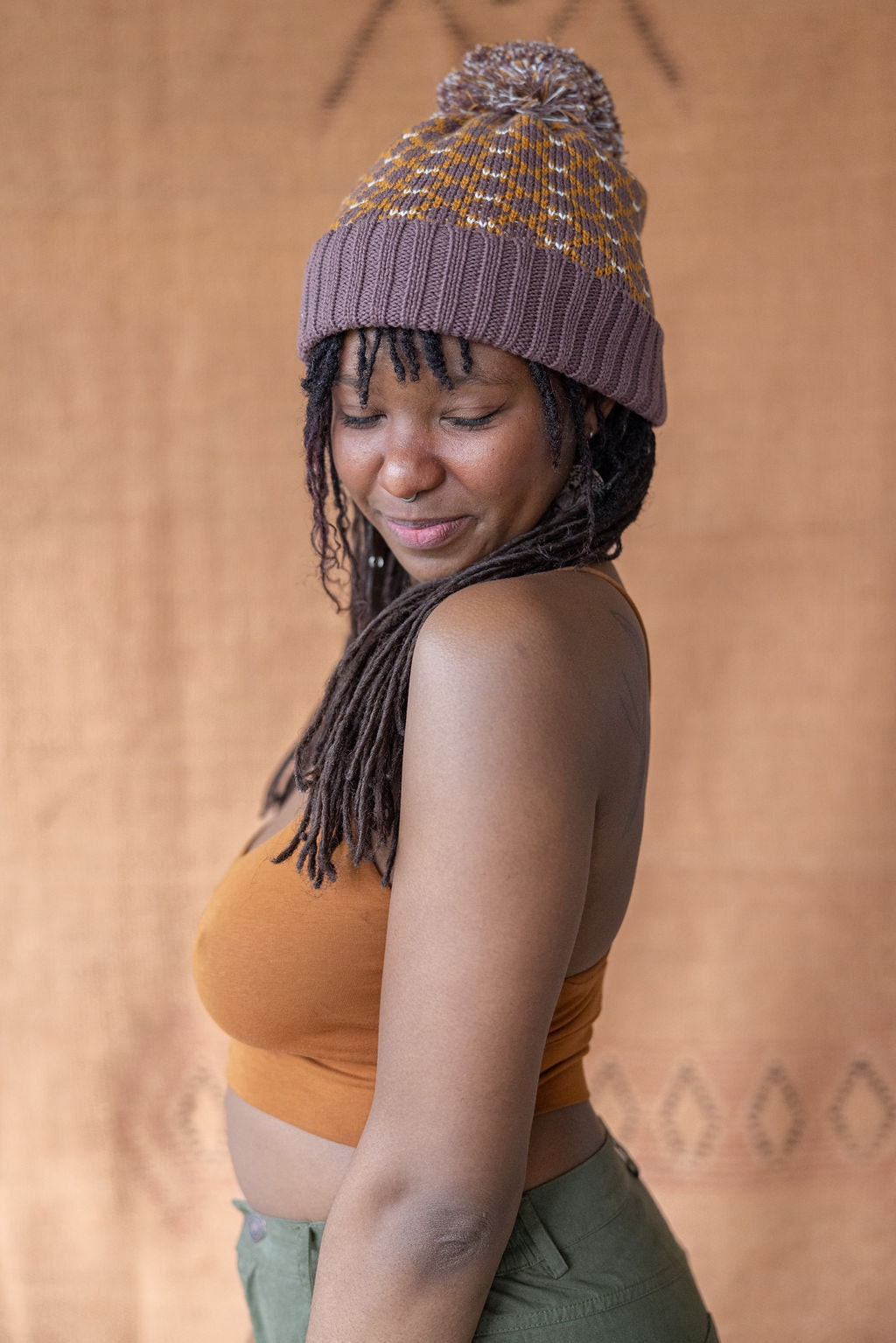 Hivemind Hat - Organic Cotton hat with pom pom - winter hat – Una