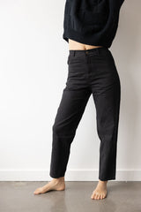 Twill Pants - High waisted cotton pants with pockets - comfortable trousers