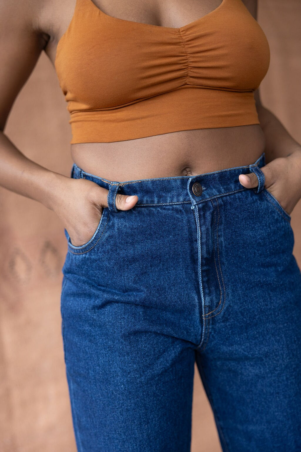 Stonewashed Jeans Número Uno - organic cotton indigo dyed chemical free denim - high waisted comfortable fit