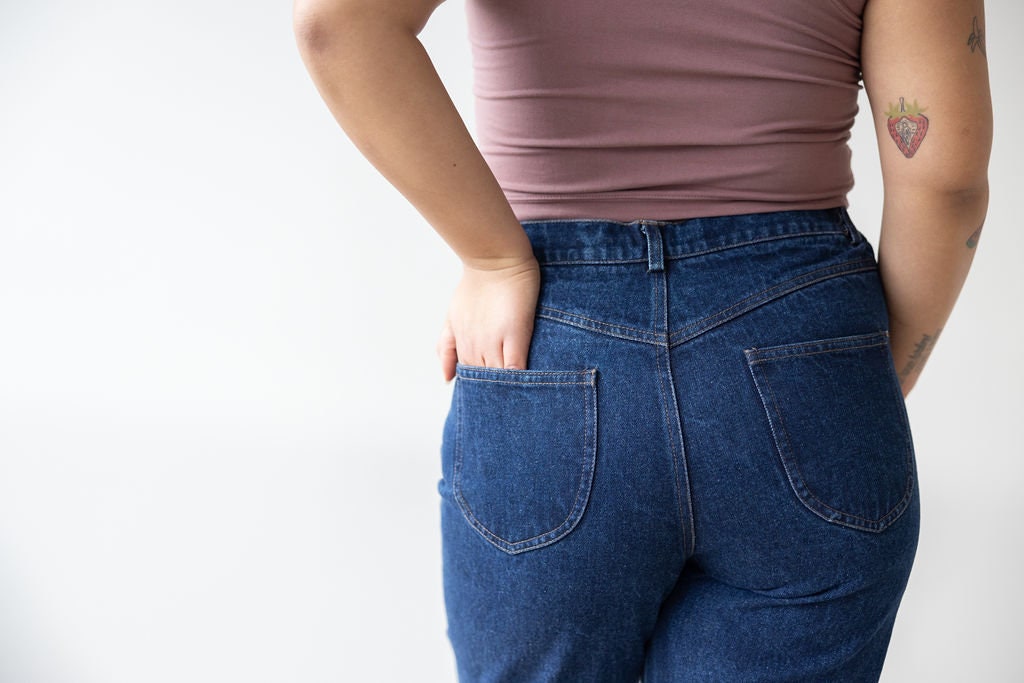 Stonewashed Jeans Número Uno - organic cotton indigo dyed chemical free denim - high waisted comfortable fit