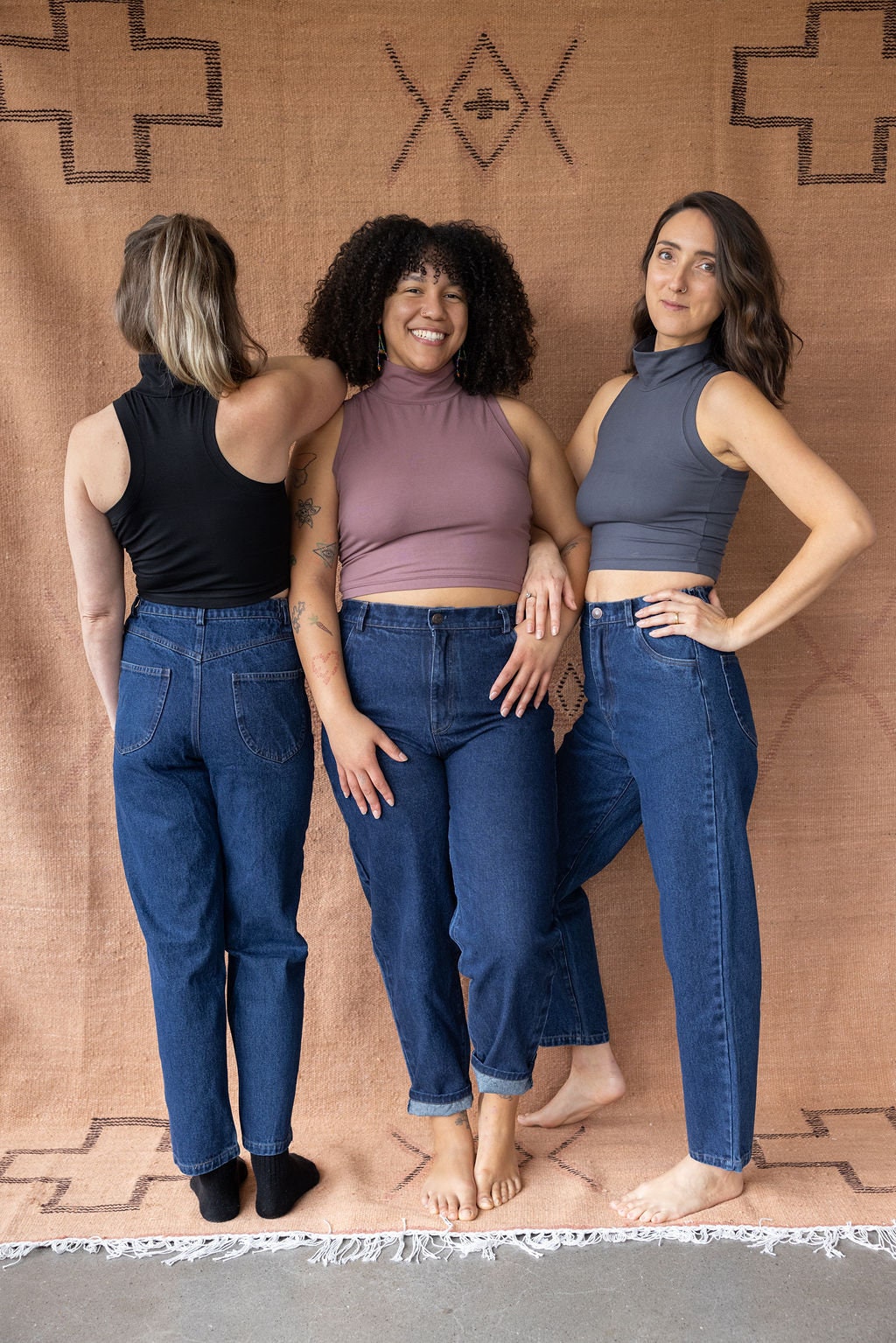 Stonewashed Jeans Número Uno - organic cotton indigo dyed chemical free denim - high waisted comfortable fit