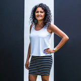 Cebra Mini Skirt- Stripped Mini Skirt/Dress - convertible mini skirt