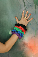 Neon Scrunchies Pack - 5 bold vibrant organic scrunchies - colorful hair ties