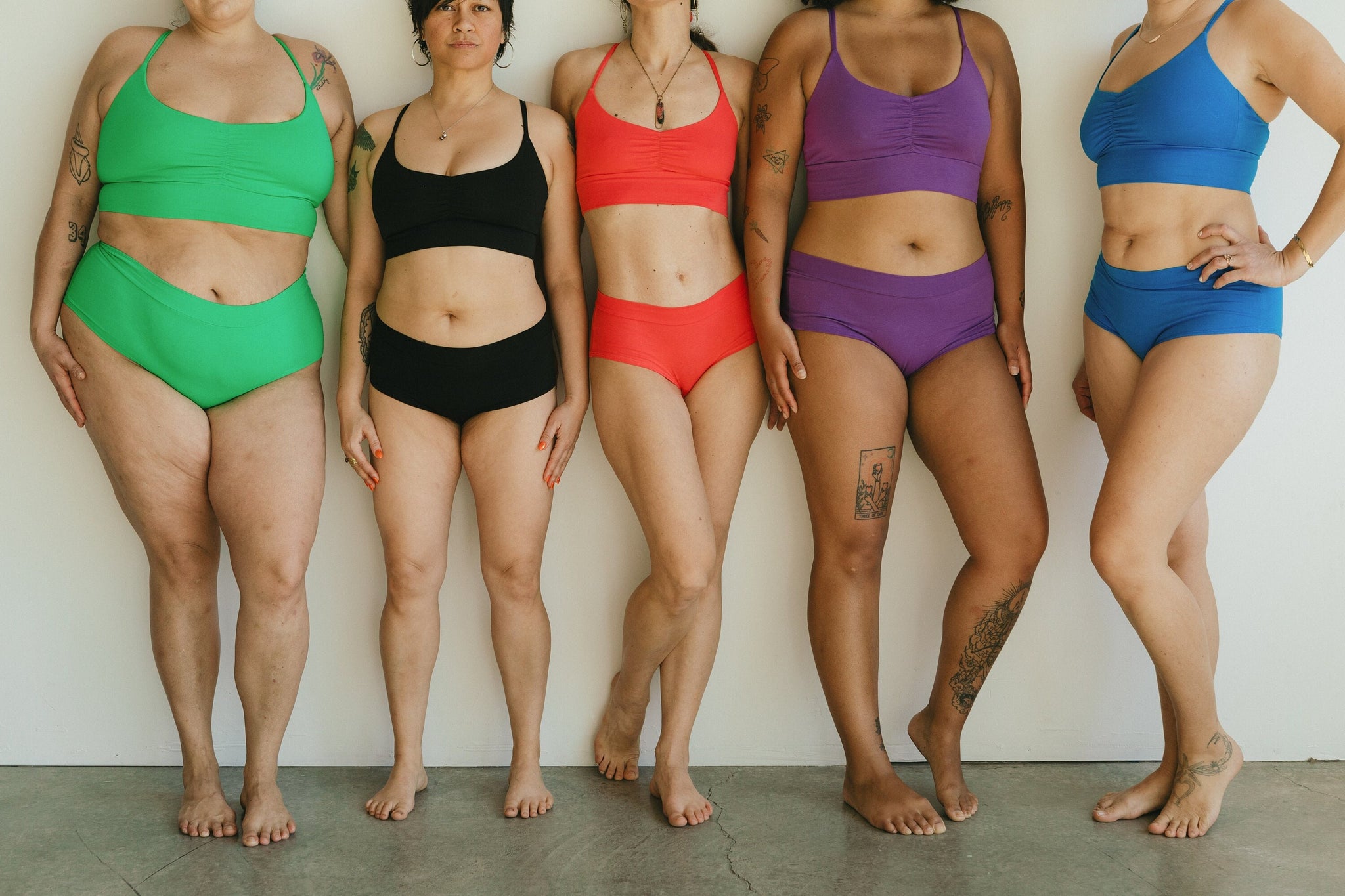 The Neon Underwear Pack - five pack of vibrant organic cotton underwear - five underwear bottoms