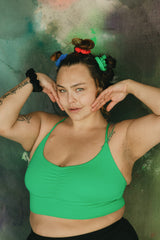 Neon Scrunchies Pack - 5 bold vibrant organic scrunchies - colorful hair ties
