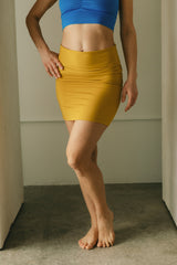 Convertible mini skirt/dress- organic cotton mini skirt- roll over mini skirt