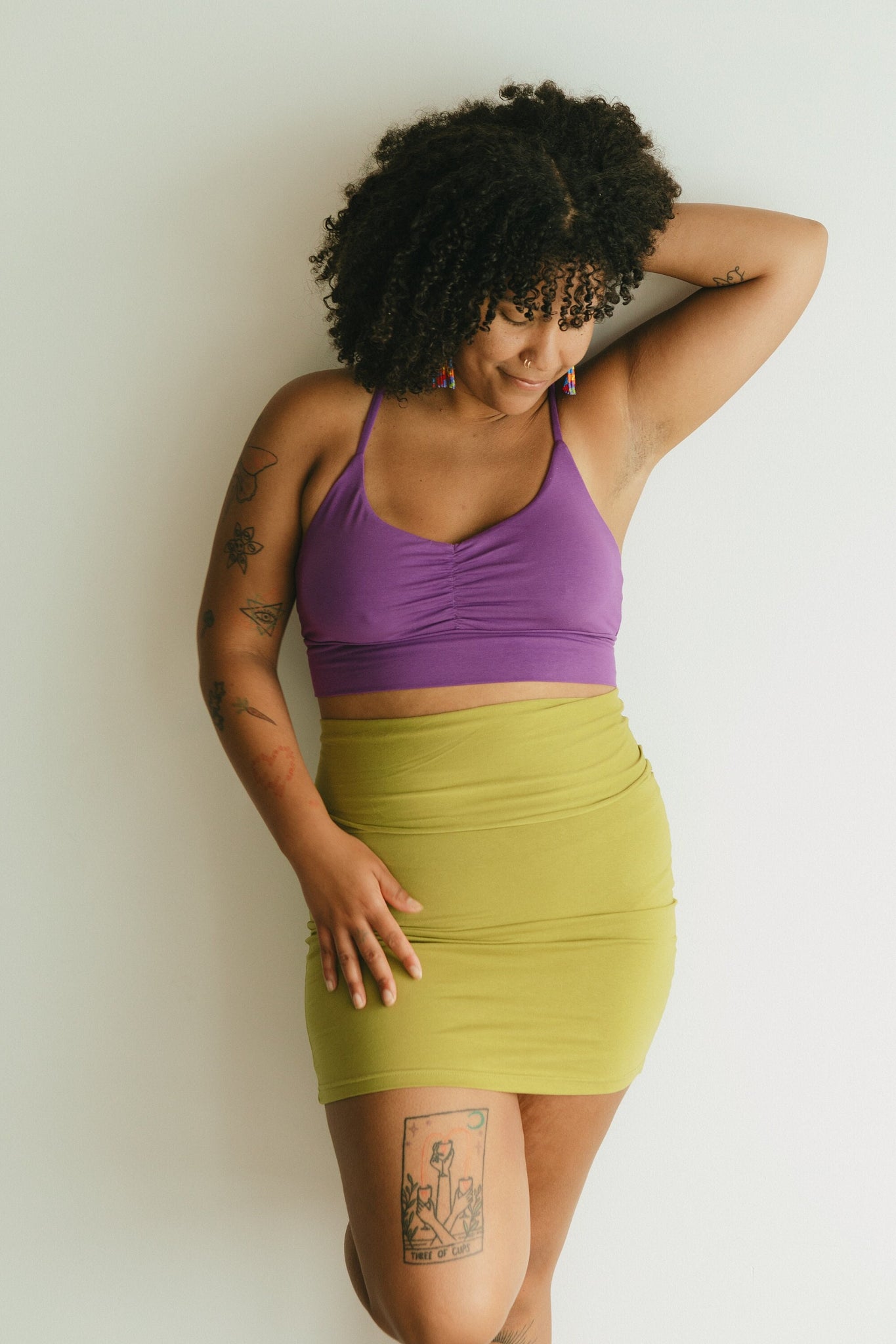 Convertible mini skirt/dress- organic cotton mini skirt- roll over mini skirt