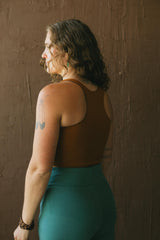 Racer Back Vinyasa Top - Reversible Crop top with high neckline