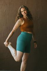 Tencel Biker Shorts: High Waist Athletic Organic Cotton Blend