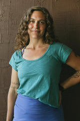 Serene Shirt - Organic cotton scoop neck t shirt - organic slub jersey