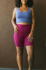 Tencel Biker Shorts: High Waist Athletic Organic Cotton Blend