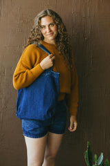 Stonewashed Denim Tote Bag - Organic Cotton Indigo Dyed Handle Bag - Jean Shopping Bag