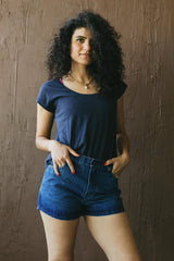 Serene Shirt - Organic cotton scoop neck t shirt - organic slub jersey