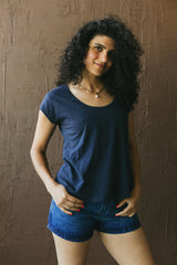 Serene Shirt - Organic cotton scoop neck t shirt - organic slub jersey