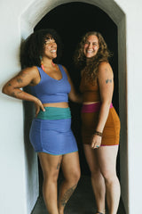 Ruched reversible mini skirt - high waisted mini skirt - two in one mini skirt