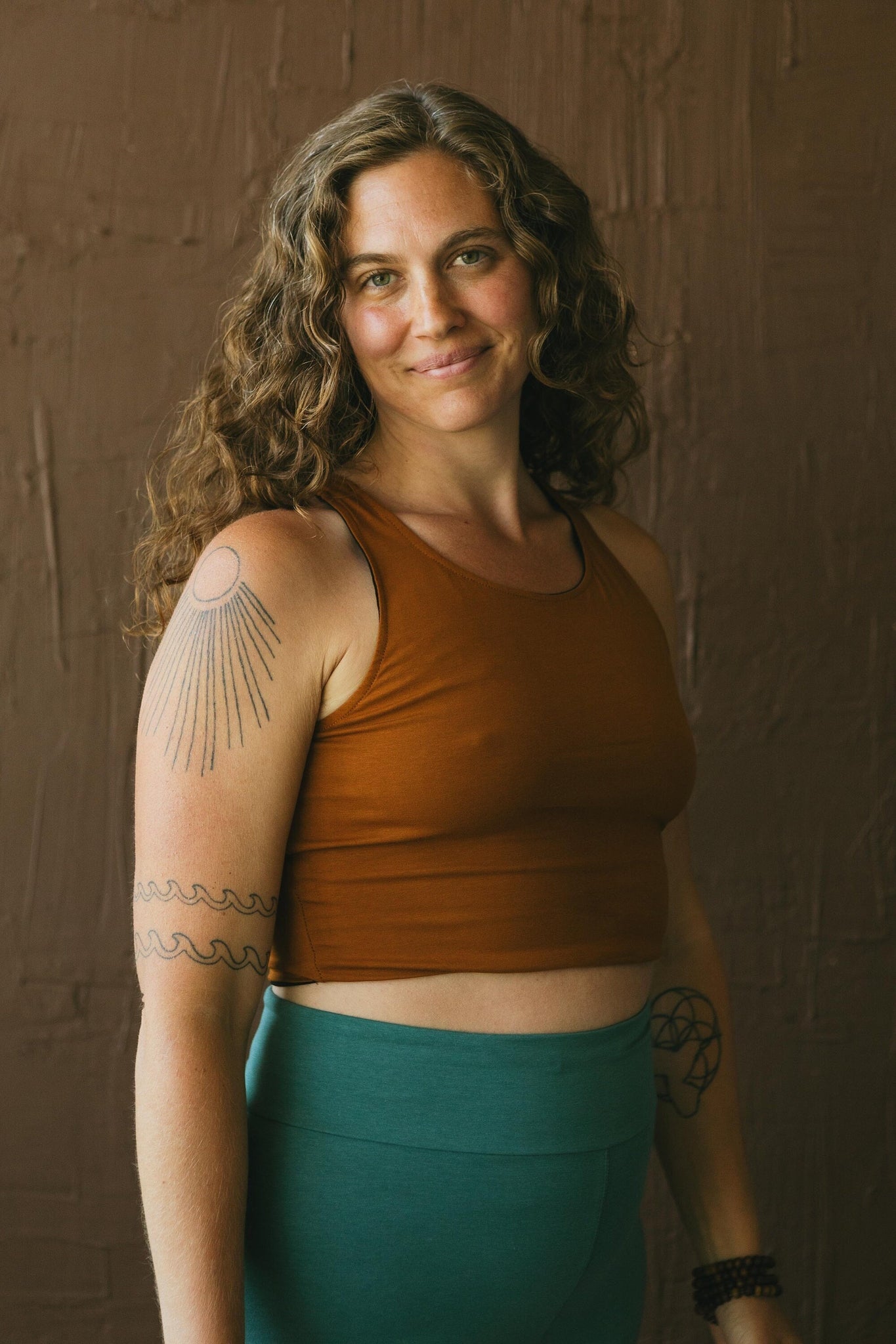 Racer Back Vinyasa Top - Reversible Crop top with high neckline