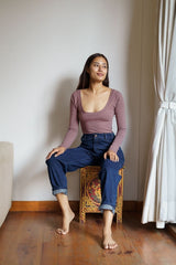 Stonewashed Jeans Número Uno - organic cotton indigo dyed chemical free denim - high waisted comfortable fit