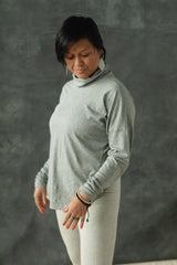 Organic Cotton turtleneck - High neck soft long sleeve - winter layer