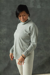 Organic Cotton turtleneck - High neck soft long sleeve - winter layer