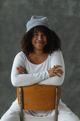 Heathered Beanie - 100% organic cotton knit beanie head - mixed color yarns knit together