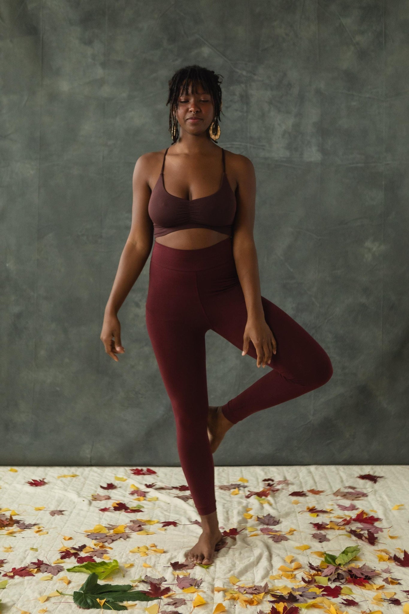 Sundara Leggings - organic cotton high waisted ankle length leggings - yoga leggings - natural fiber leggings