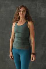 Yogini Top 2.0 - organic cotton racerback tank top made from thick and stretchy fabric