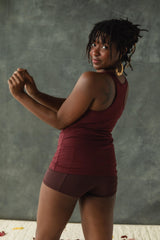 Yogini Top 2.0 - organic cotton racerback tank top made from thick and stretchy fabric