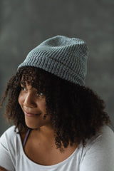 Heathered Beanie - 100% organic cotton knit beanie head - mixed color yarns knit together