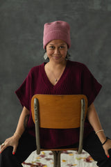 Heathered Beanie - 100% organic cotton knit beanie head - mixed color yarns knit together